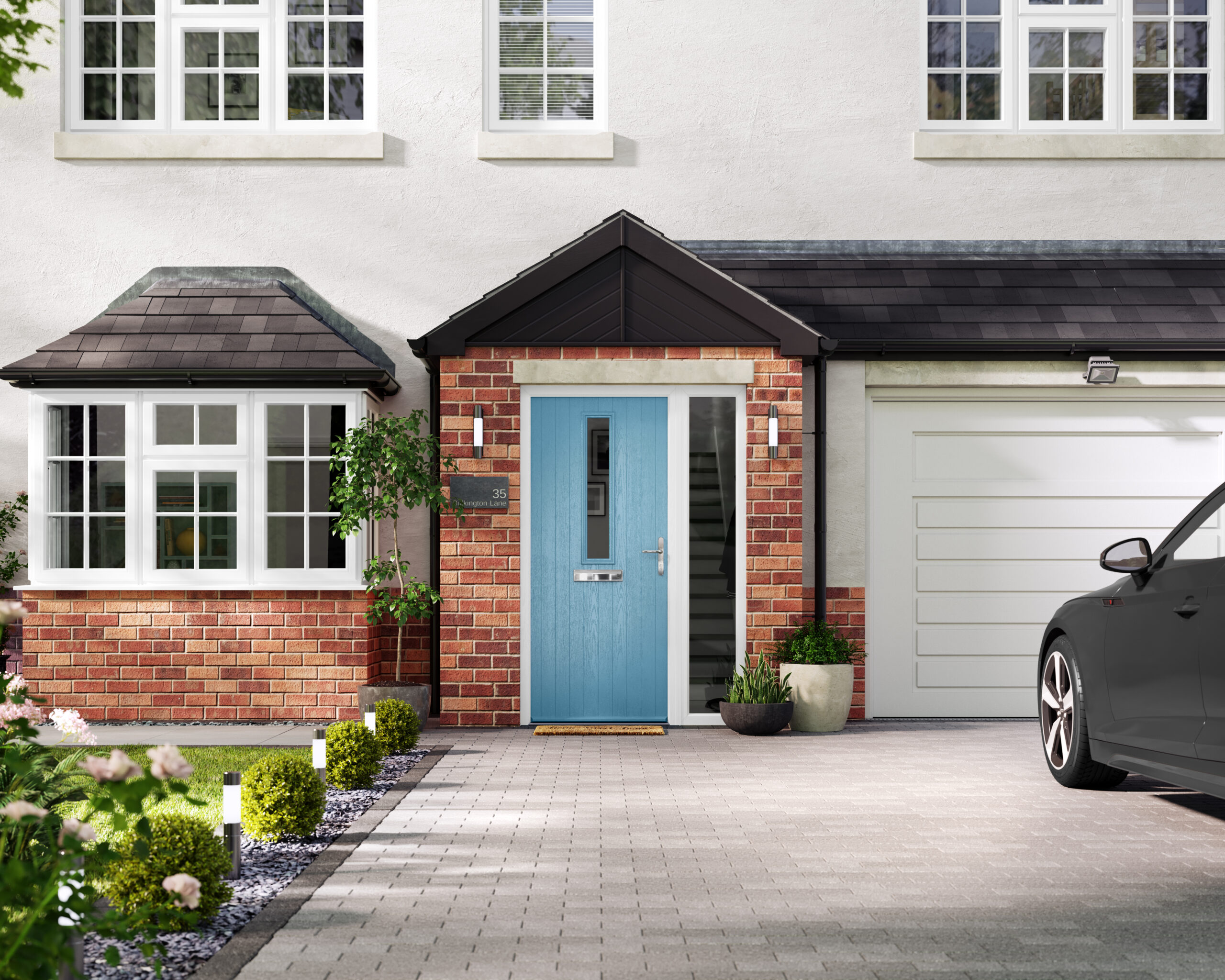 A modern composite door designed to enhance kerb appeal, improve security, and provide long-lasting performance.