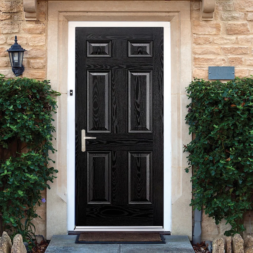 Traditional 6 panel composite door designed using the Global Door online designer, offering classic style with modern performance.