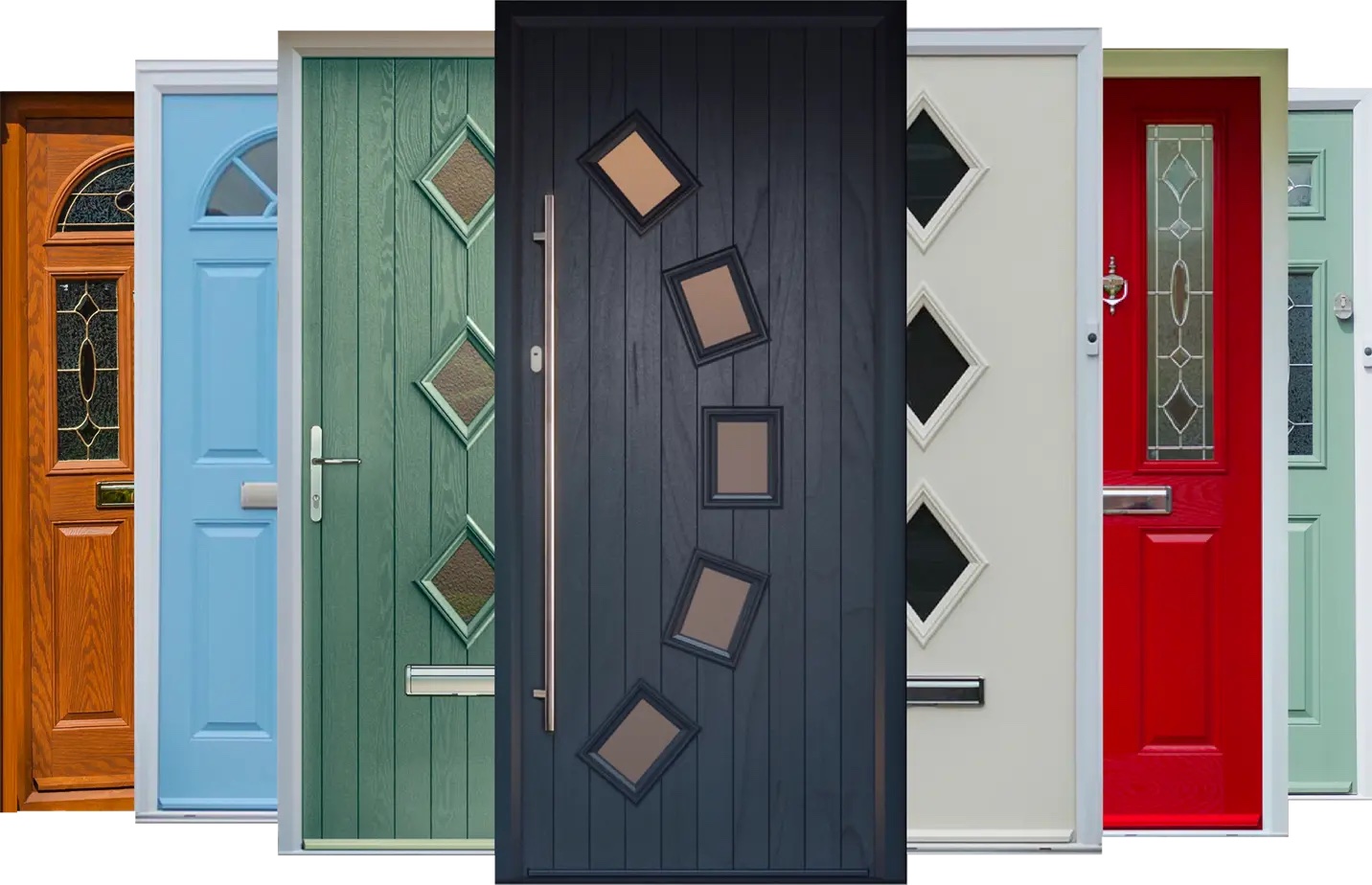 Composite door colours chosen to enhance kerb appeal, balance, and resale-friendly appeal.